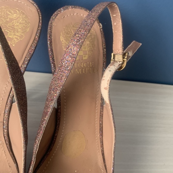 🌺 VINCE CAMUTO ROSE SHIMMER SLINGBACKS - Picture 4 of 8